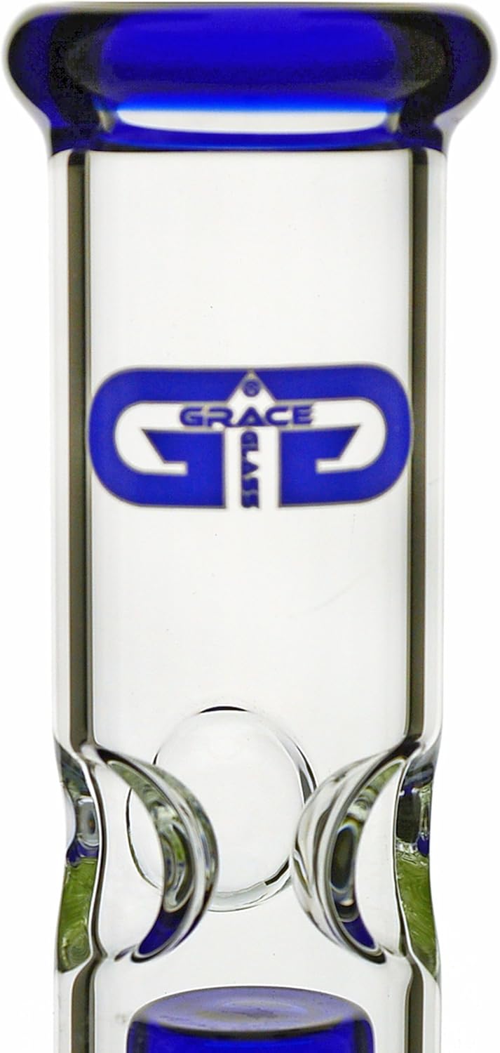 Grace Glass 8-fach Percolator-Bong blau, 35cm - head&nature Bongkollektion