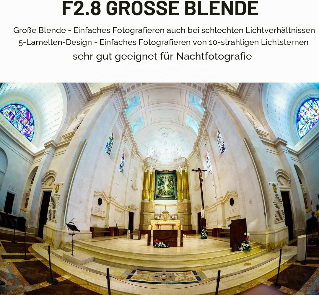 7artisans 7,5 mm f2.8 Mark II APS-C Fischaugen-Weitwinkel-Objektiv für spiegellose Canon R Mount Kam