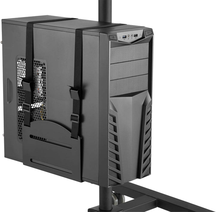 DIGITUS mobiler Steh-Arbeitsplatz – Monitor-Halterung, Tastaturablage und PC-Halterung – Flexible Hö