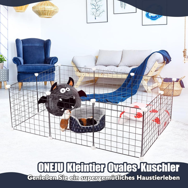 ONEJU Meerschweinchenbett, Meerschweinchen Oval Cuddler, Kaninchenbett, Bunny Bed, Meerschweinchenkä