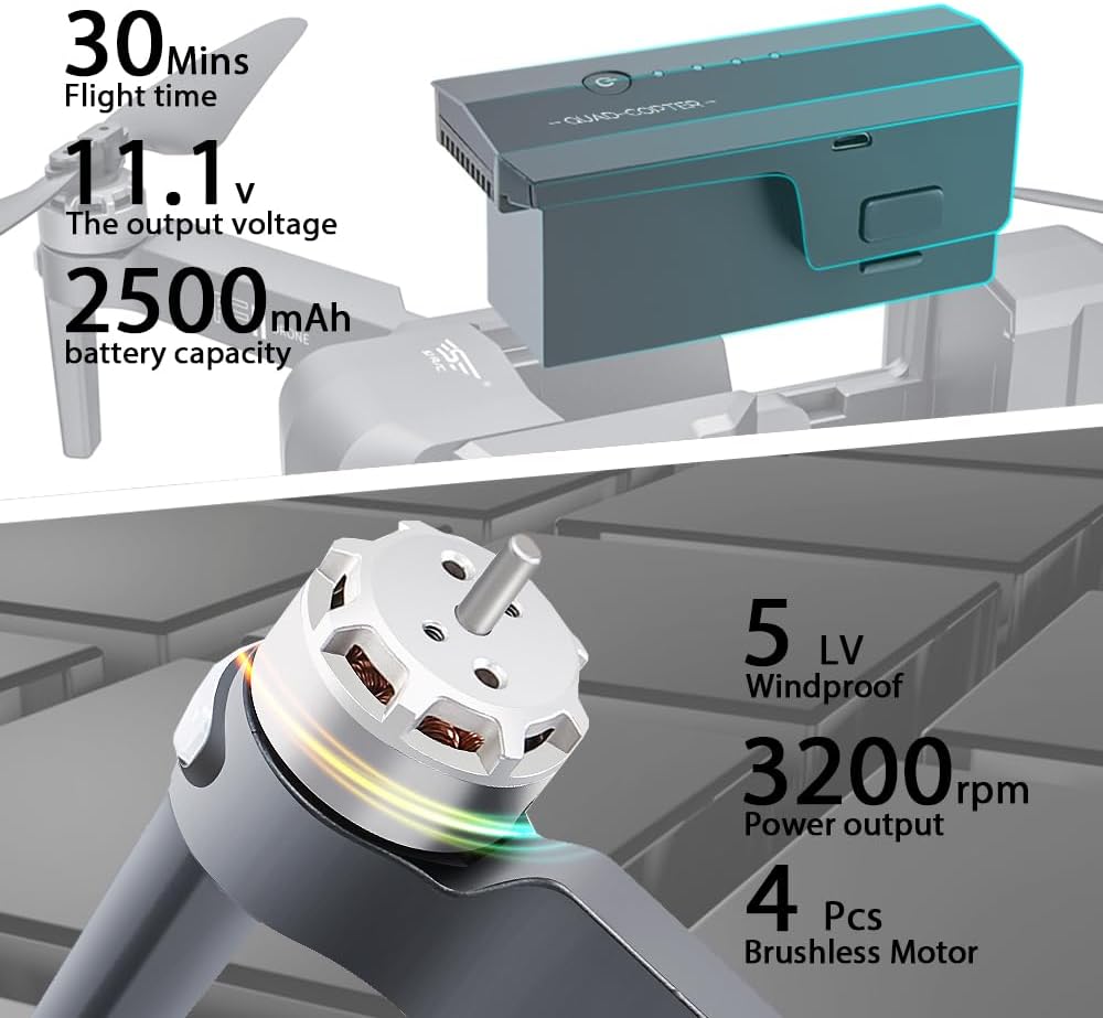 X-Verse SJRC F11S 4K PRO+ Drohne mit Kameras 4K HD EIS, 6KM Kontrollabstand, 2 Achsen Gimbal, Profes