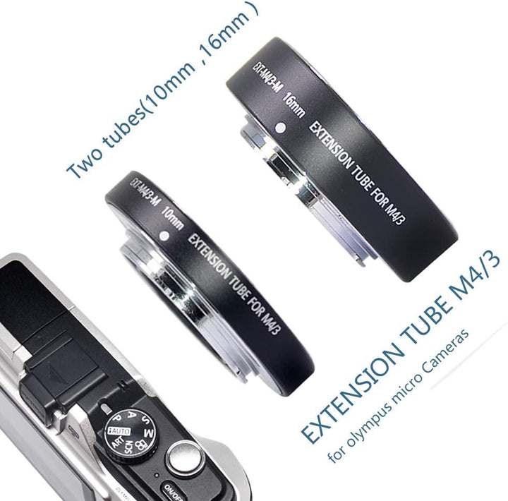Mcoplus XT-M4/3-M Makro Verlängerungsrohr passend für M4/3 spiegellose Kamera für Olympus/Panasonic