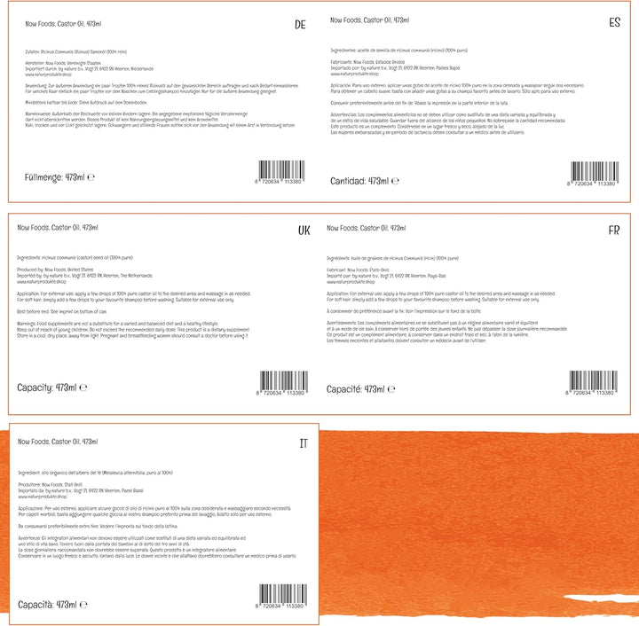 Now Foods Castor Oil 100% pure (Rizinusöl 100% rein), 437ml, Laborgeprüft, hohe Konzentration, Ohne