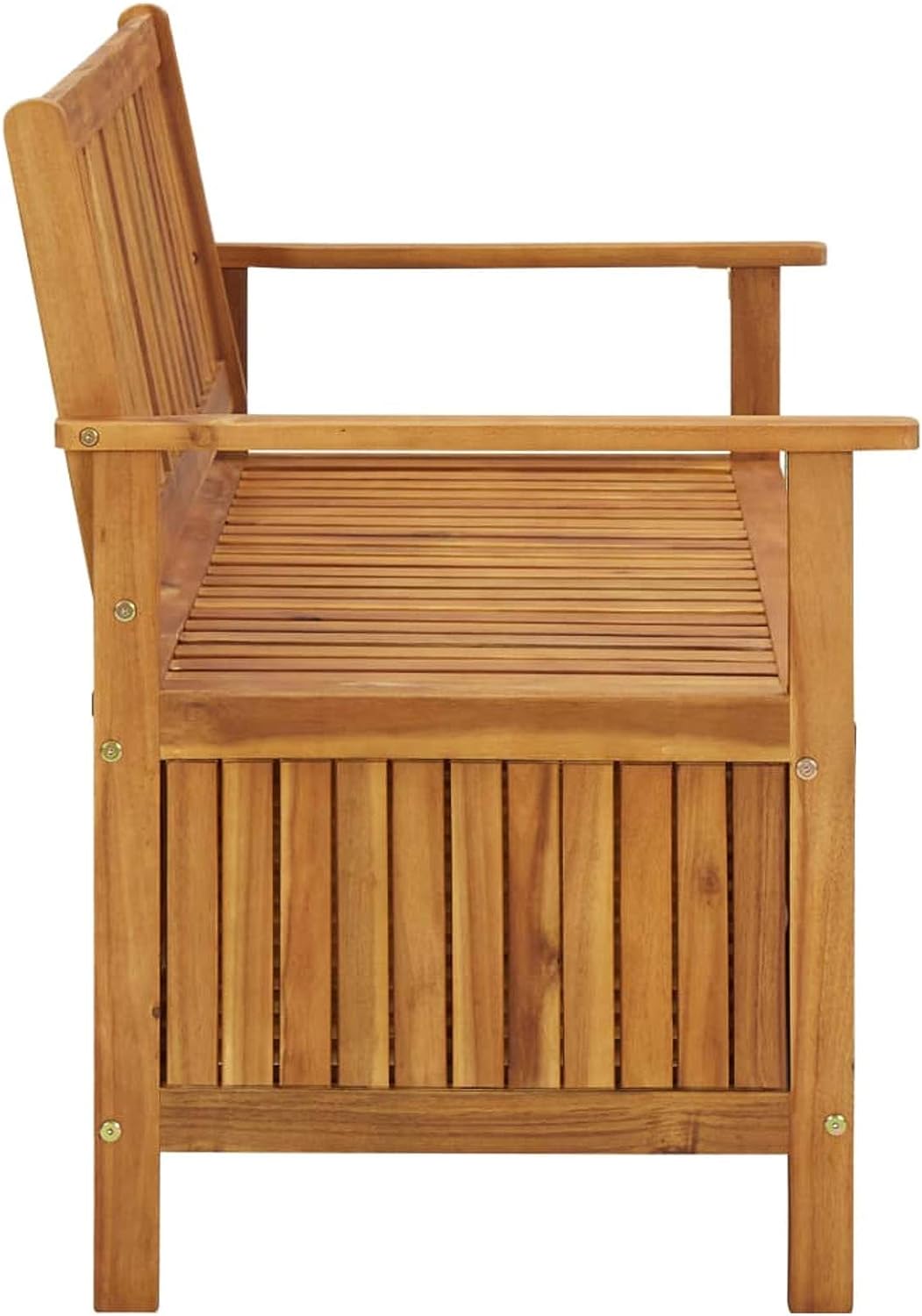 Tidyard Truhenbank Gartenbank mit Stauraum Holzbank Sitzbank Flurbank Bank mit Kissen 120 cm Massivh