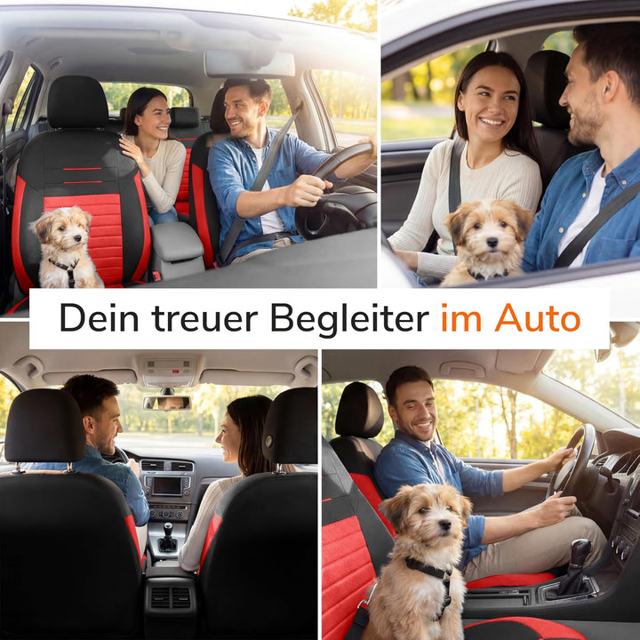 Upgrade4cars Autositzbezüge Set Universal Version 2026 | Auto-Schonbezüge für die Vordersitze & Rück