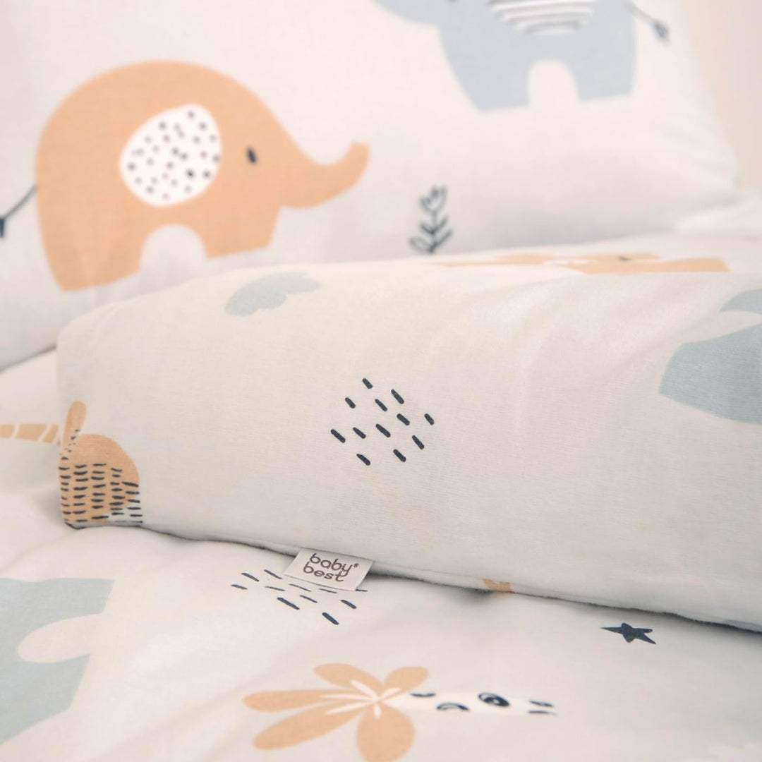 Herding babybest Bettwäsche Elephants, Kopfkissenbezug ca. 40 x 60 cm mit Hoteleinschlag, Bettbezug