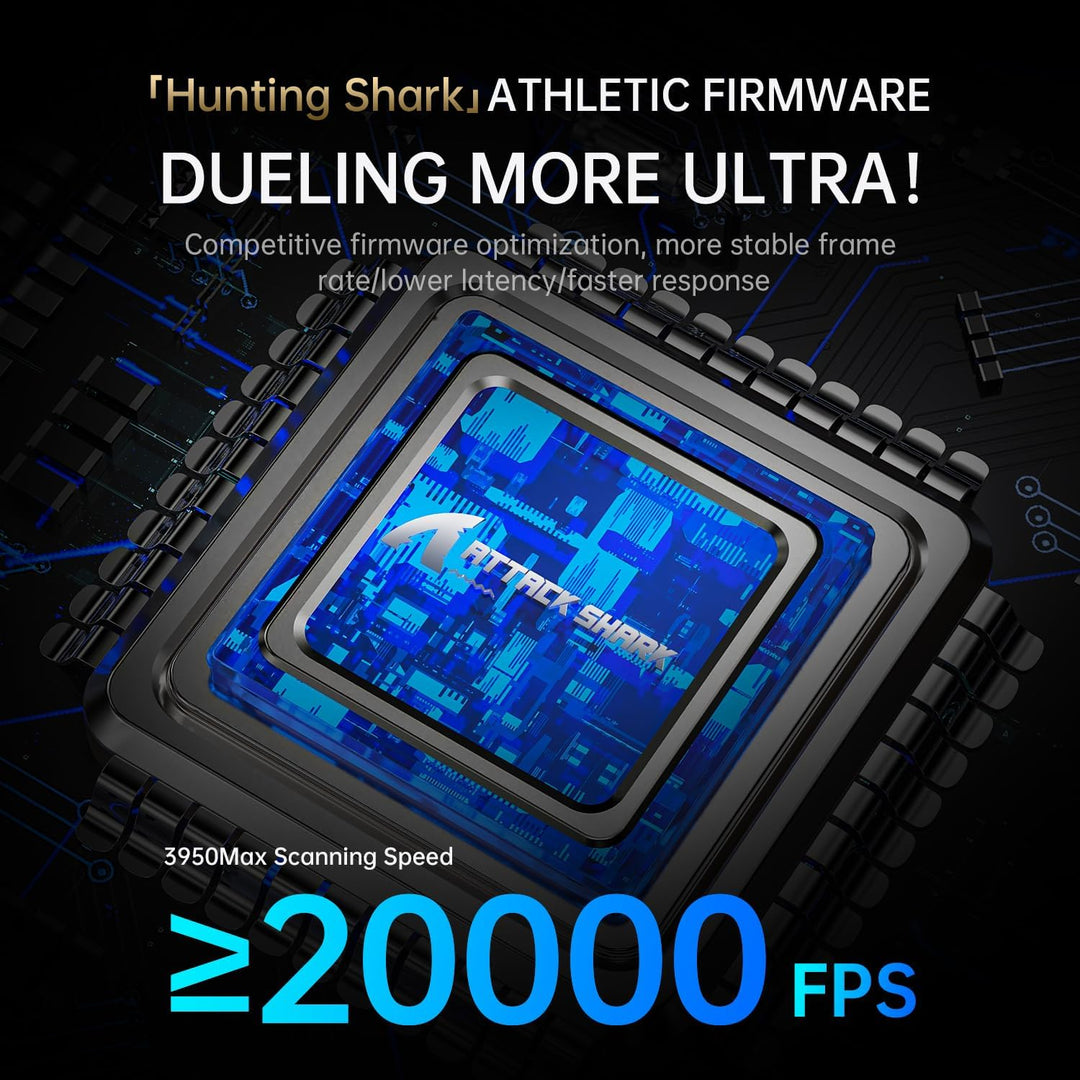 ATTACK SHARK X8ULTRA Mouse with Grip Tape for Large Hand, 55g Superlight, PixArt PAW3950MAX Gaming S
