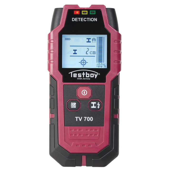 Testboy TV 700 digitaler Wandscanner (praktische Ampelanzeige, kontrastreiches LCD mit Hintergrundbe