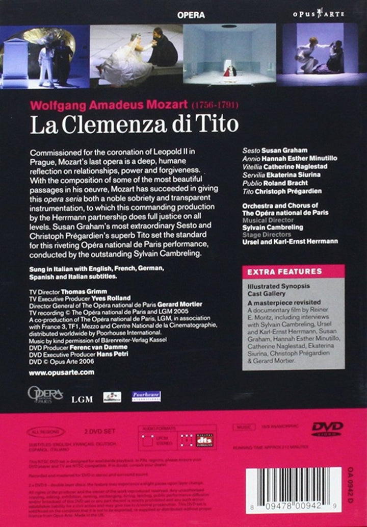 Mozart: La clemenza di Tito (2 DVDs), DVD