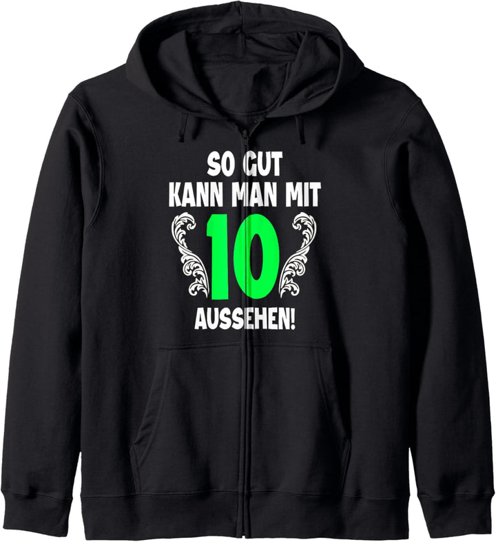 10. Geburtstag Junge Mädchen 2012 Kind Party Feier 10 Jahre Kapuzenjacke