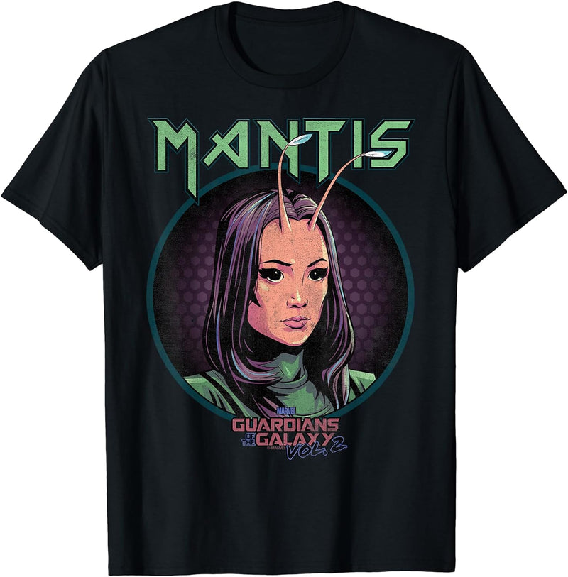 Womens Marvel Mantis Guardians of Galaxy 2 Circle Graphic T-Shirt Large Baby Blue