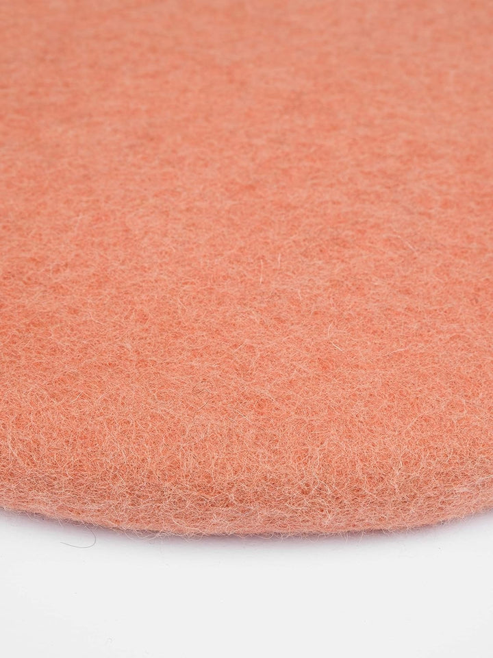 myfelt Flache Filz-Sitzauflage/Stuhlauflage - Lea - rund, 36 cm, Lachsfarben, Lachsfarben