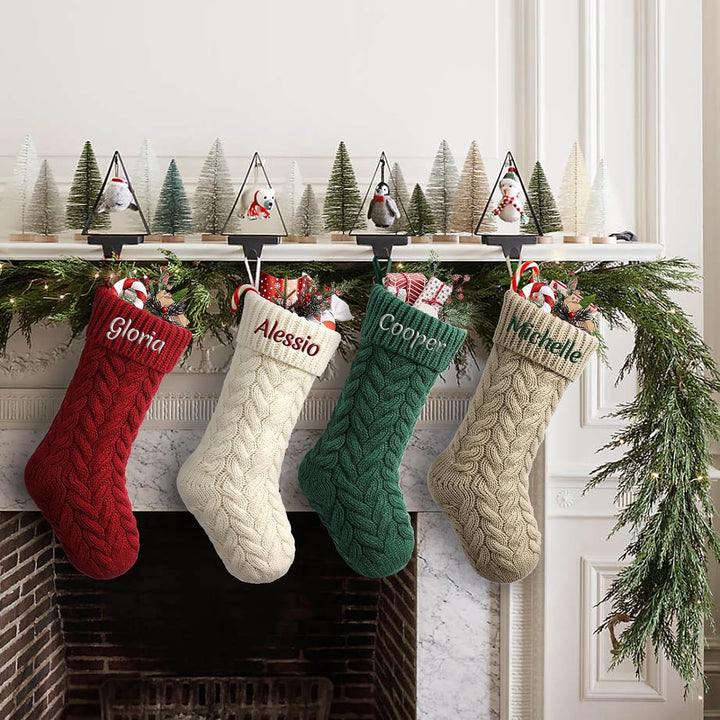 NIBESSER Weihnachtsstrumpf Personalisiert Nikolausstrumpf mit Benutzerdefinierte Namen 18” Grosser g