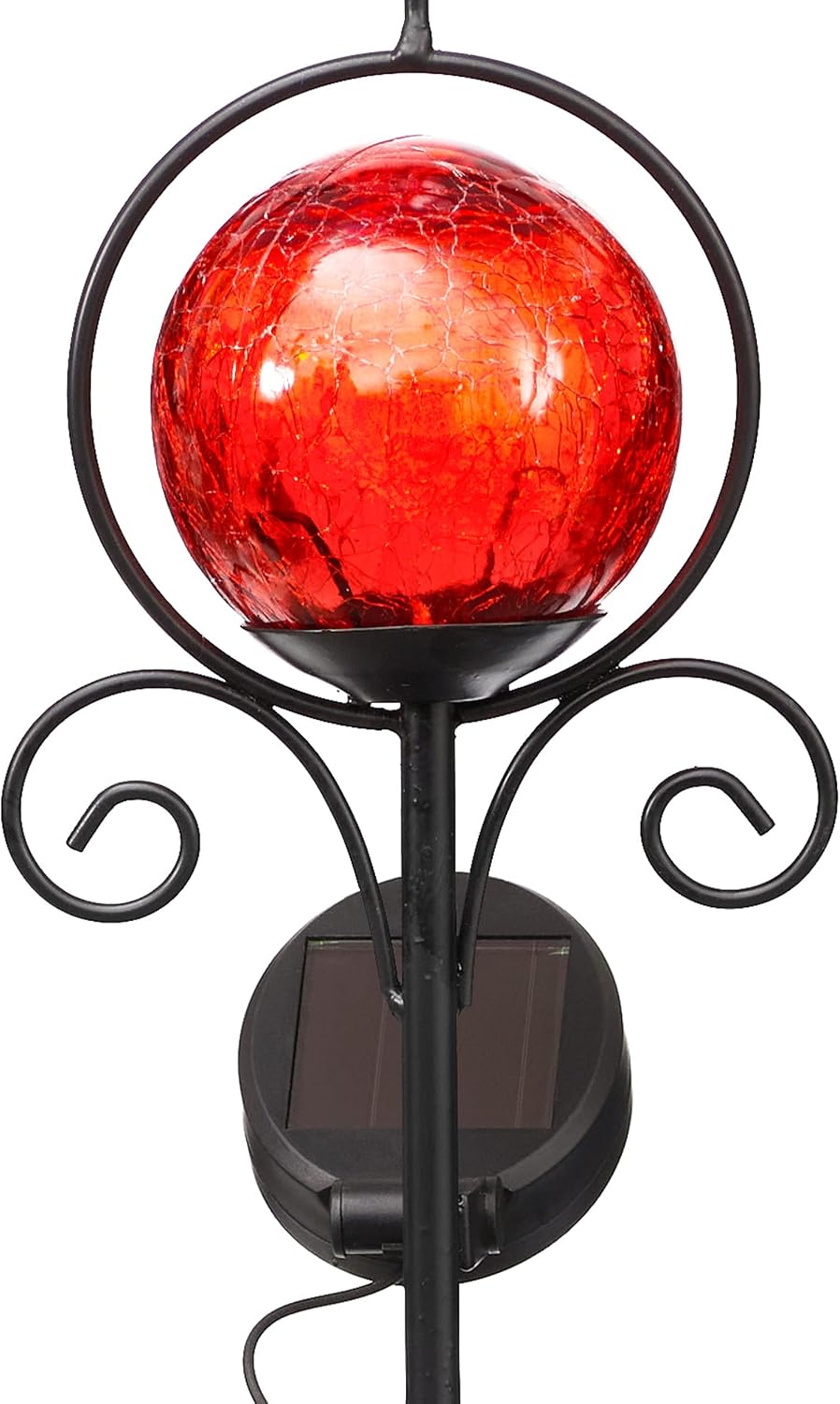 Bonetti Regenmesser mit LED Beleuchtung für den Garten, 2-in-1 Funktion, Metall-Erdspiess, farbige G