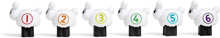 Learning Resources MathLink Würfelset Numberblocks Bauernhof mit Schafen, Alter 3 4 5 6, CBeebies Sp