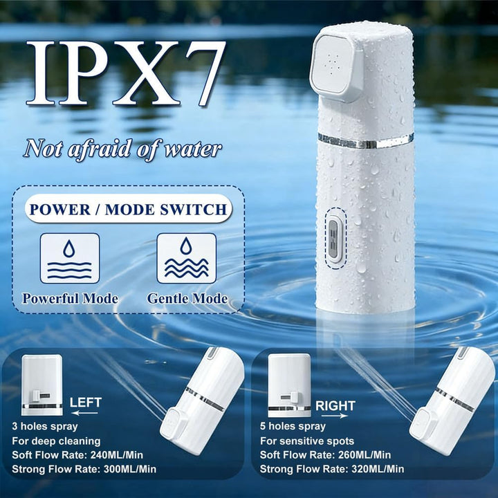 Elektrische Po Dusche,Portable Bidet Handbrause Mit 450Ml Peri Bottle,2 Druckmodi Tragbares Bidet Fü