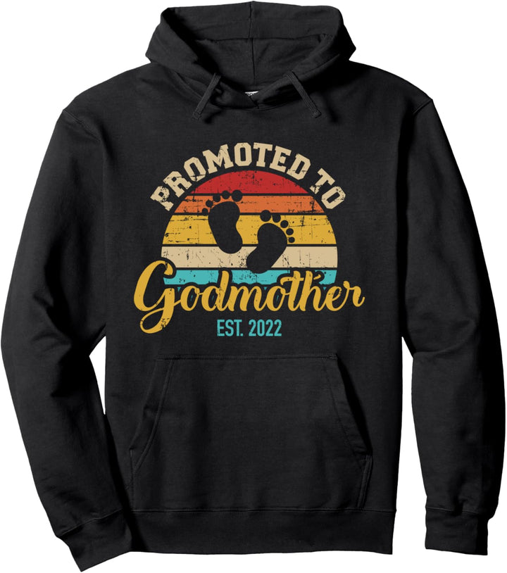 Befördert zur Patentante 2022 vintage retro Pullover Hoodie