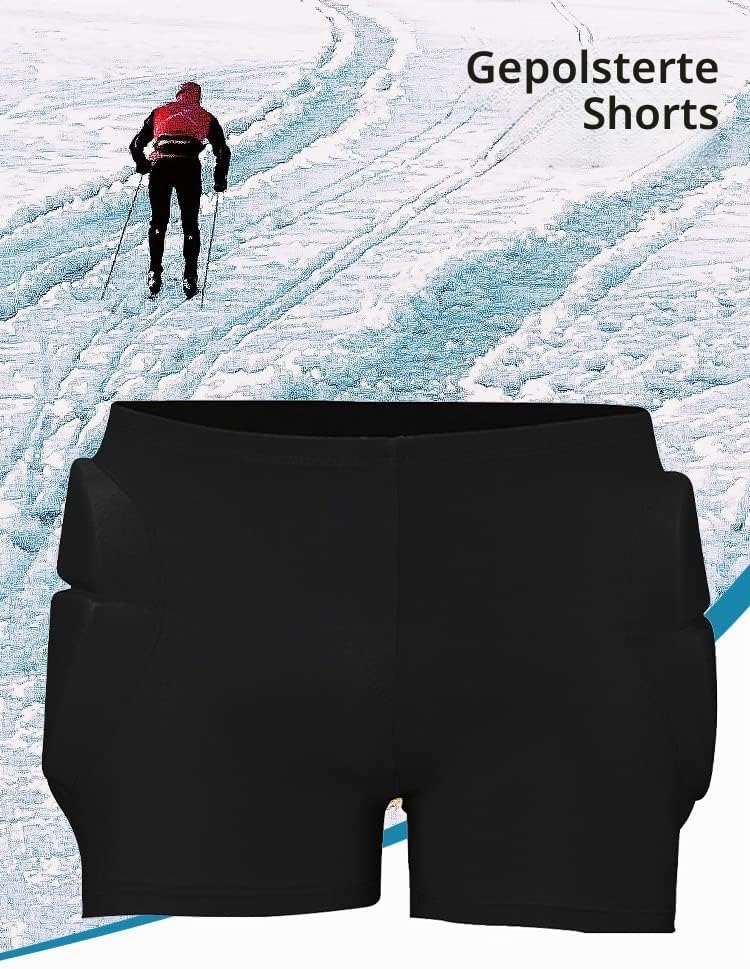 Gepolsterte Hüft-Shorts für Kinder, 3D-schützende, gepolsterte Shorts, Crash-Po-Pads für Snowboarden