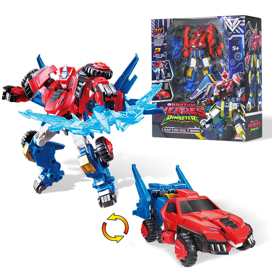 Verwandlungsroboter 2 in 1 Raptor Bolt Wing, 8,66 Zoll, Kinder Roboter Spielzeug, Chariot Transforma