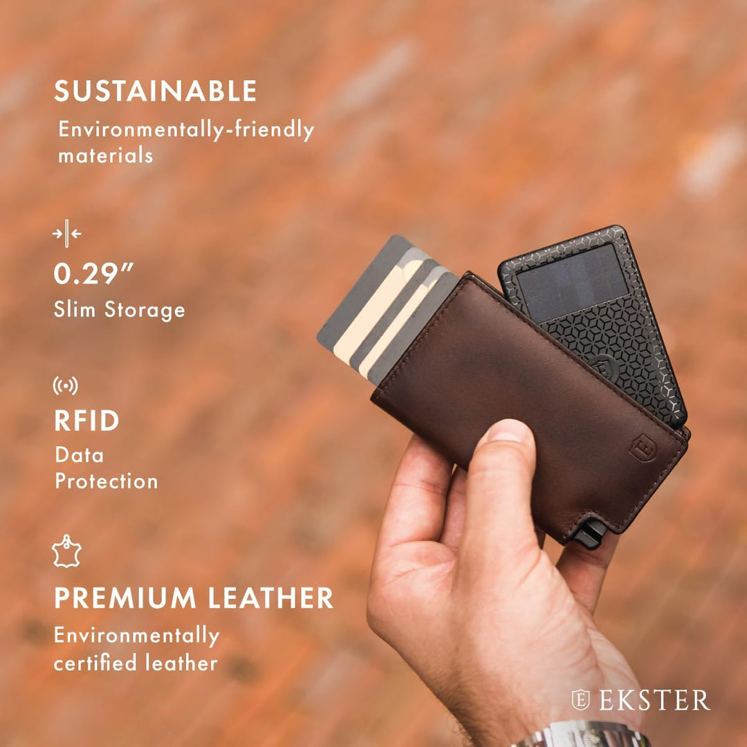 Ekster Parliament Wallet | RFID Schutz Geldbörse für Herren mit Push Button | Quick-Access Slim Wall