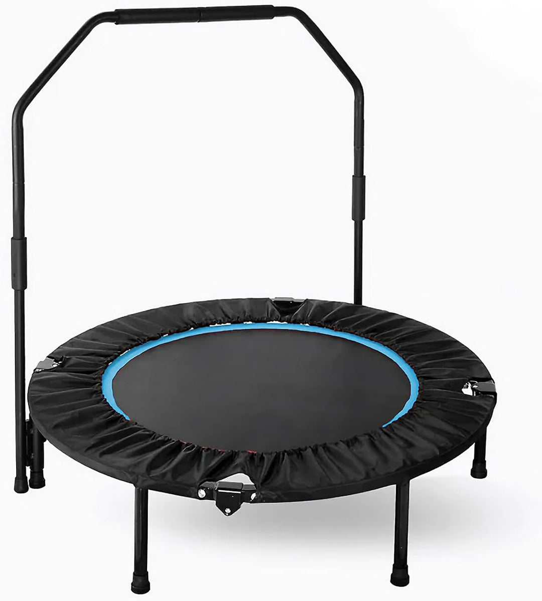 LIFERUN Fitness Trampolin Indoor Ø101cm,Tragfähigkeit 150 kg,Workout Rebounder,mit 3 Verstellbare Ha