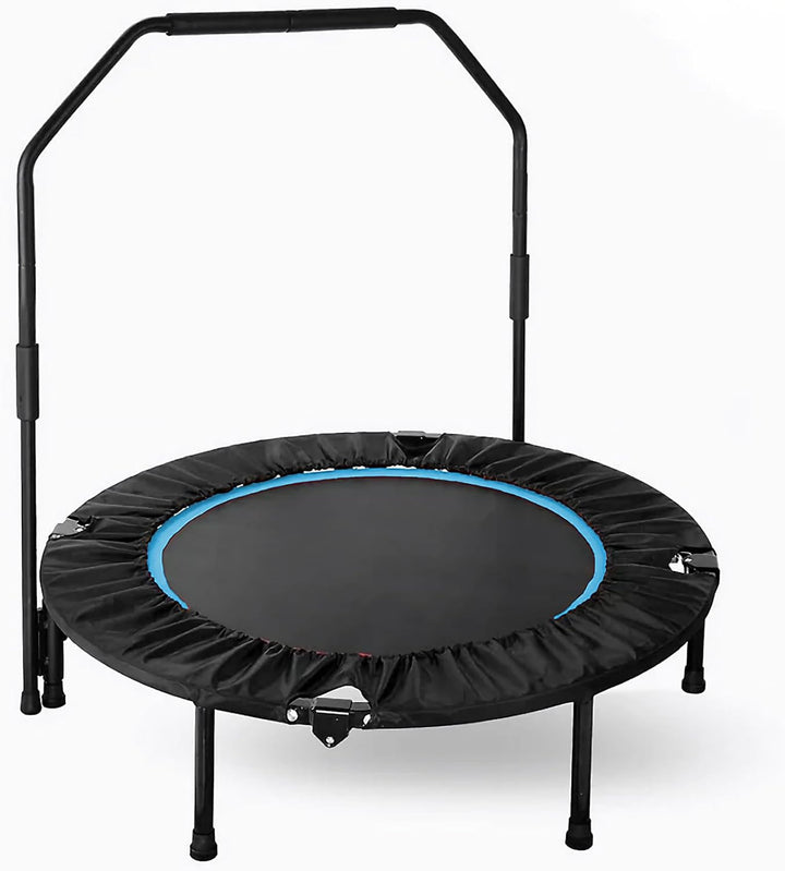 LIFERUN Fitness Trampolin Indoor Ø101cm,Tragfähigkeit 150 kg,Workout Rebounder,mit 3 Verstellbare Ha
