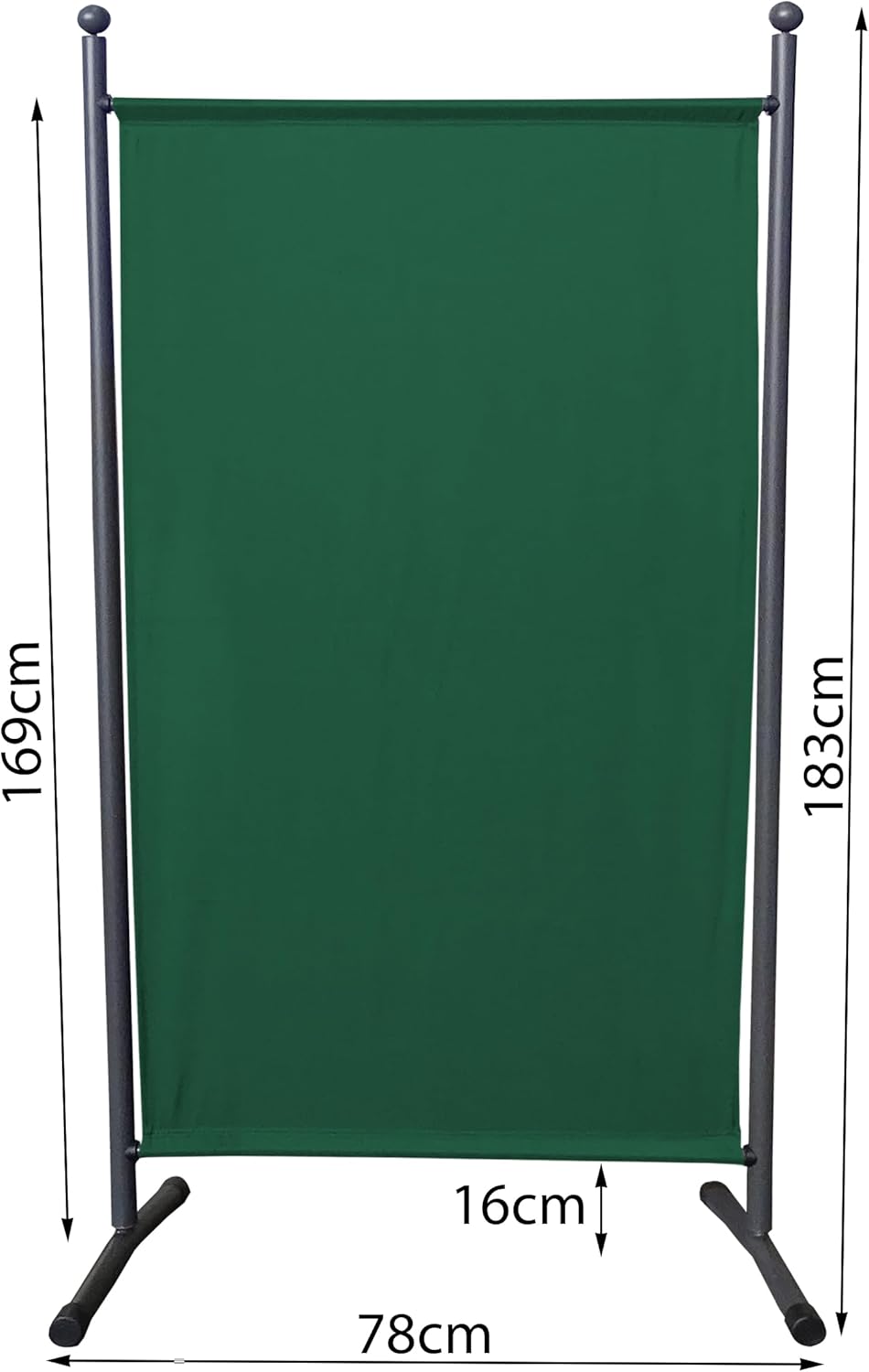 QUICK STAR Paravent 180 x 78 cm Stoff Raumteiler Klein Garten Stellwand Trennwand Balkon Sichtschutz