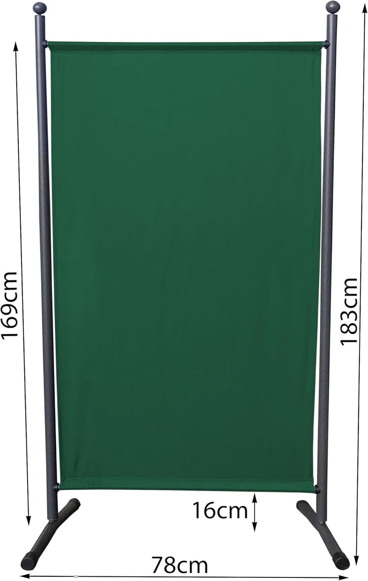 QUICK STAR Paravent 180 x 78 cm Stoff Raumteiler Klein Garten Stellwand Trennwand Balkon Sichtschutz