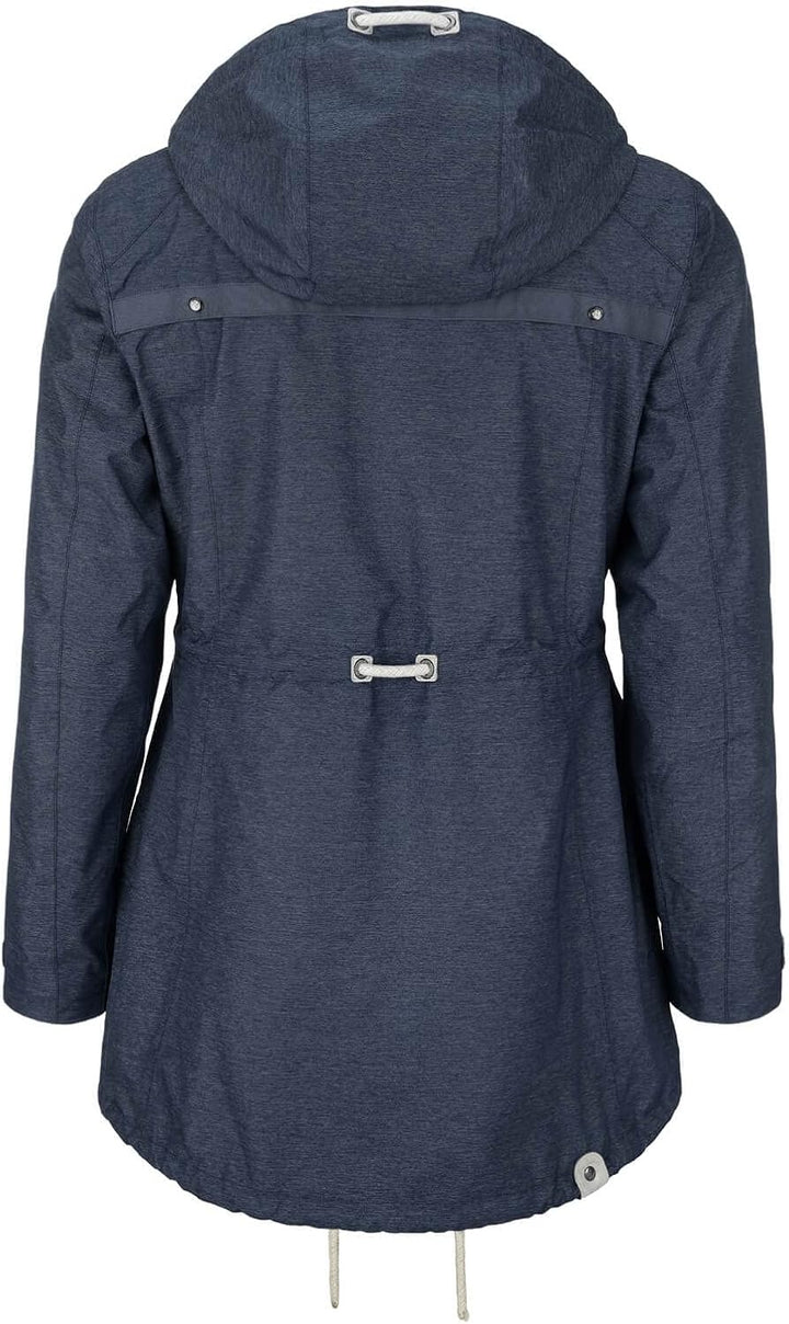 Damen Funktionsmantel Bansin - Regen-Mantel Funktionsjacke Regenjacke wasserdicht winddicht, navy me