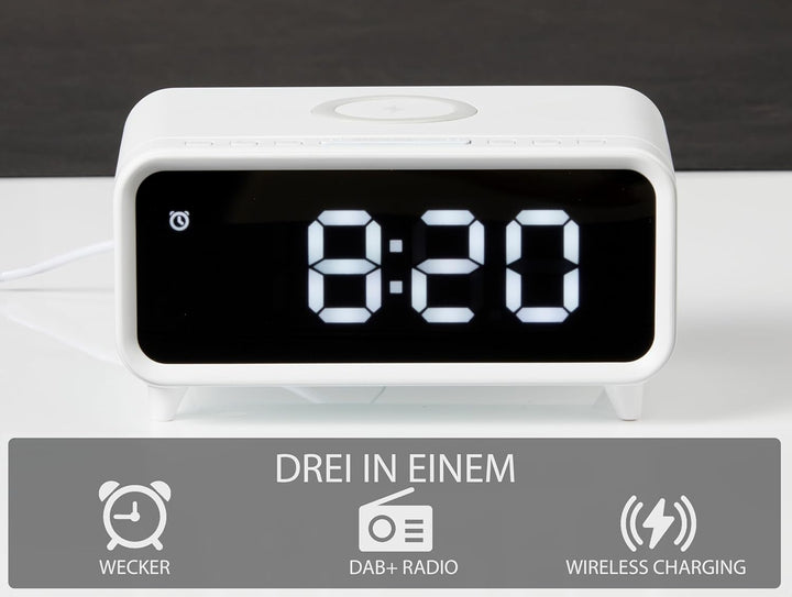 Northpoint Digitales DAB+ Radio mit Wecker Kabelloser Ladestation Nachtlicht und USB-Ladeanschluss 5