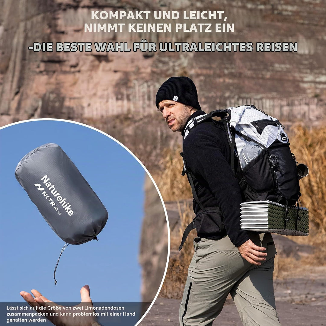 Naturehike Camping Isomatte 5,8 R-Wert with Seitenwände, 4 Jahreszeiten 9cm Dick Ultraleichte Isomat