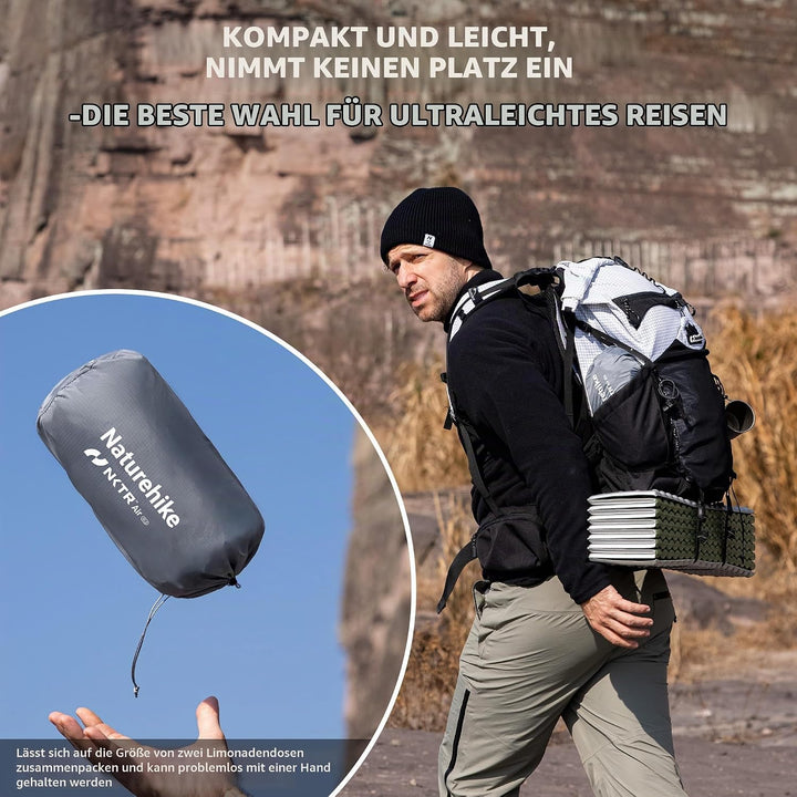 Naturehike Thermal 5,8 R- Wert Camping Isomatte with Seitenwände, 4 Jahreszeiten 9cm Dick Ultralight