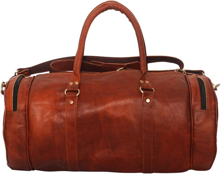 ALASKA EXPORTS, Travel bag Leather, brown 28'' inch 28'' inch Brown, 28'' inch Brown