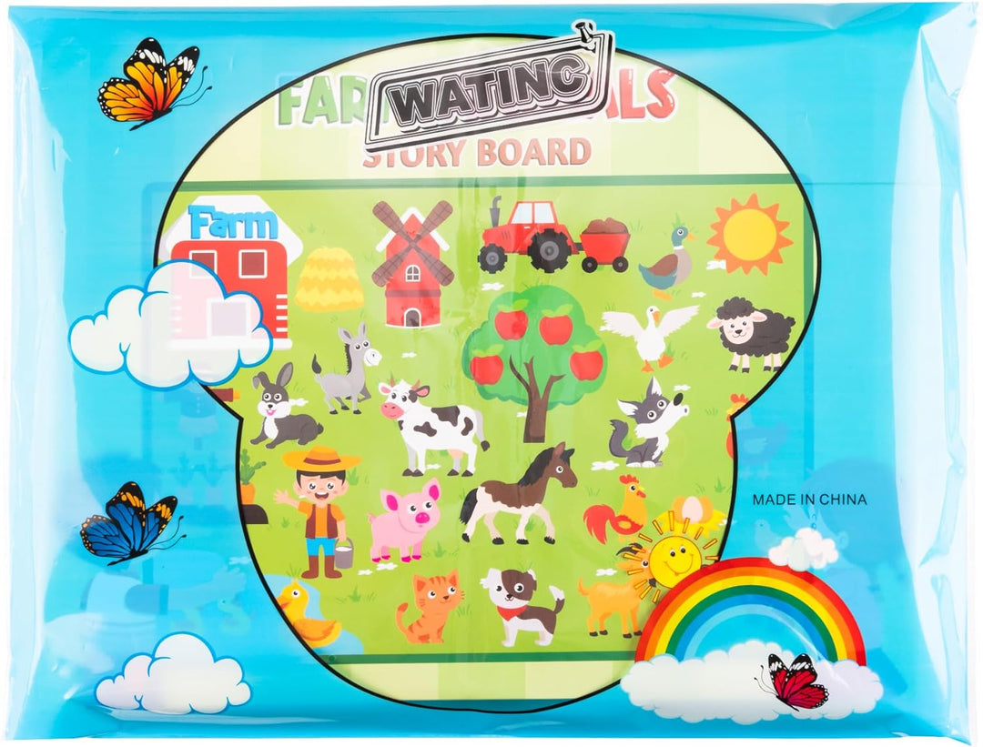 WATINC Montessori Spielzeug Lernspielzeug Kinderspielzeug Filz Farm Story Board Set Vorschule Nutzti