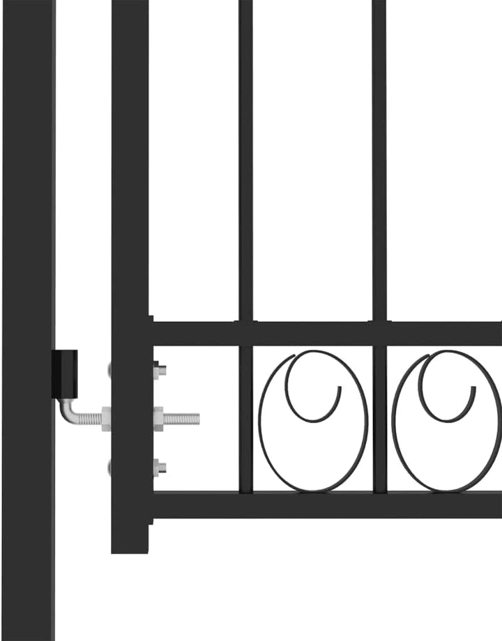 WIFESE 102x200 cm Schwarz Zauntor GartentüR Gartentor Gartenzaun Doppelstabmattenzaun Gartenzaun Kom