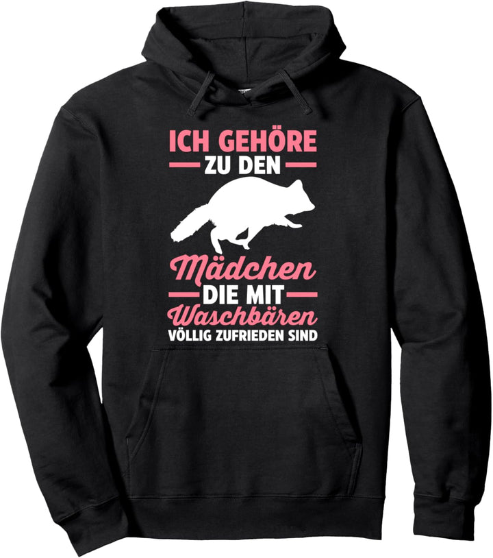 Waschbären Mädchen Waschbär Pullover Hoodie
