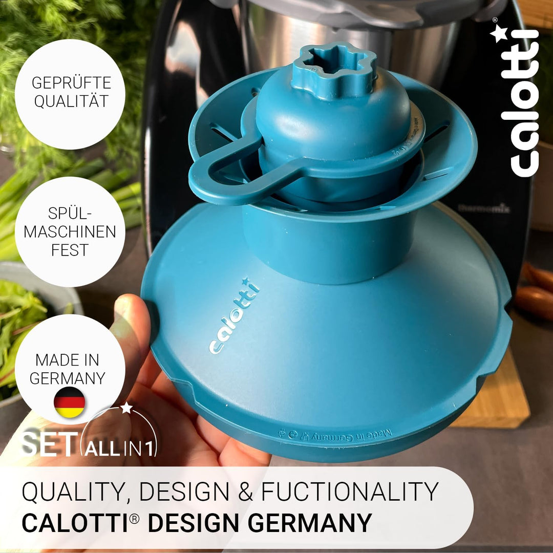 Multitools für Thermomix TM6 und TM5 - Trichter, Mixraumverkleinerer, Dampfkamin, Spritzschutz, Teig