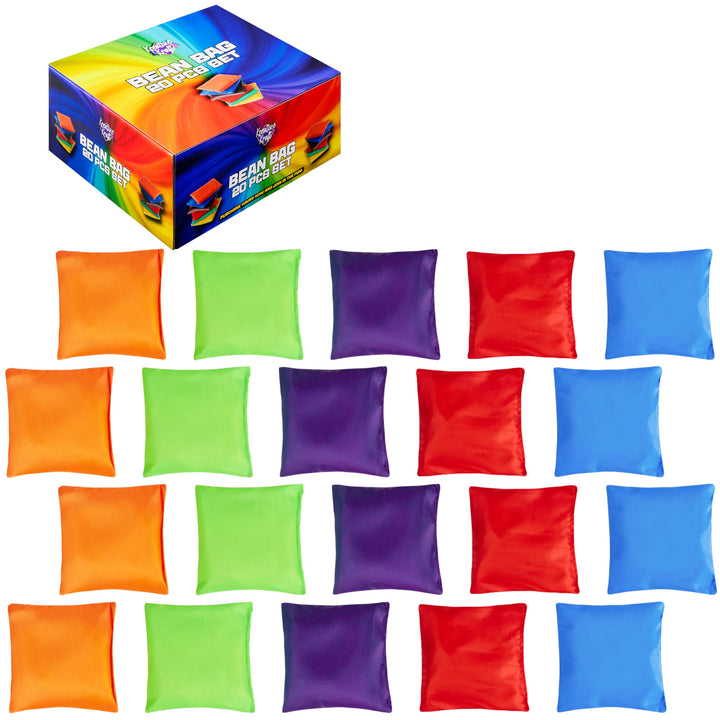 KreativeKraft Cornhole Säckchen, 10er- oder 20er-Pack Bunte Bean Bags - Outdoor Spiele für Kinder, 2