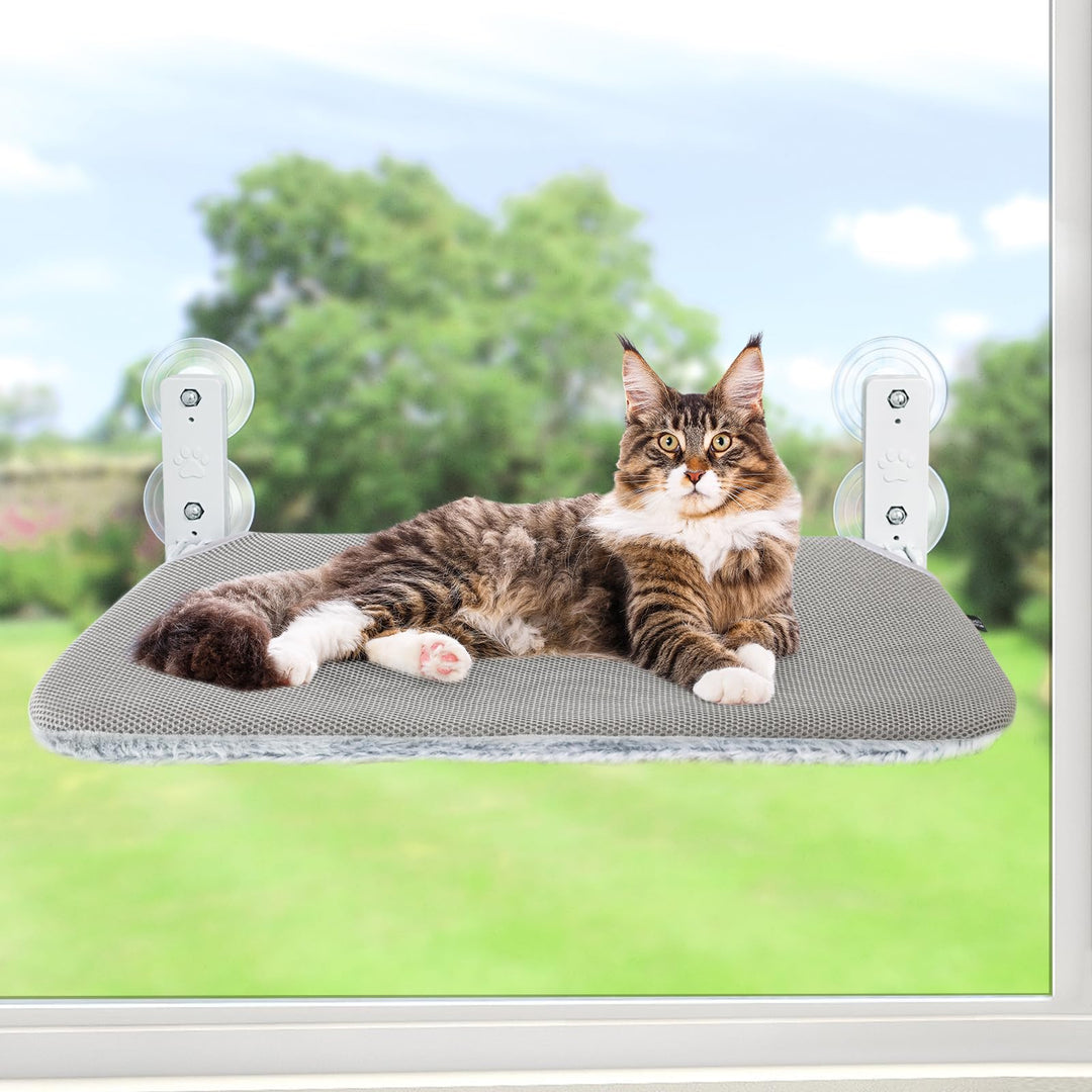 GUUSII HOME Katzen Hängematte Fensterliege Fenster Katzenbett Katzenhängematte Klappbar Fensterplätz