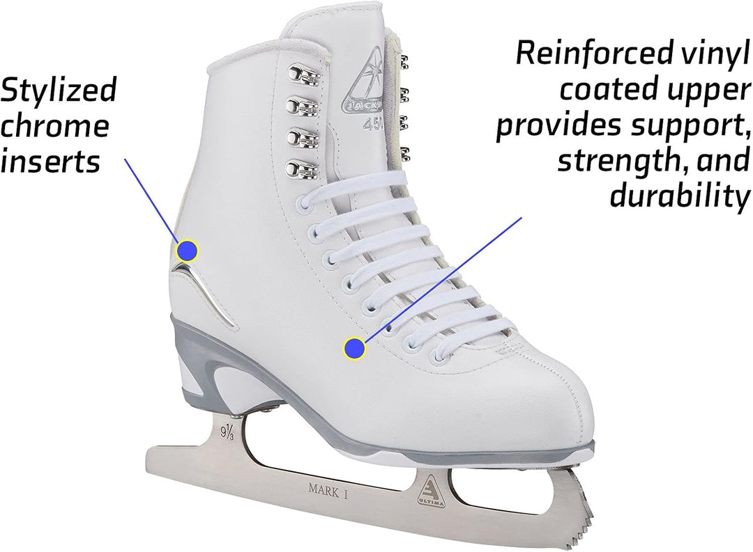 Jackson Ultima Finesse Damen Mädchen Eiskunstlauf Erwachsene Weiss, Erwachsene Weiss