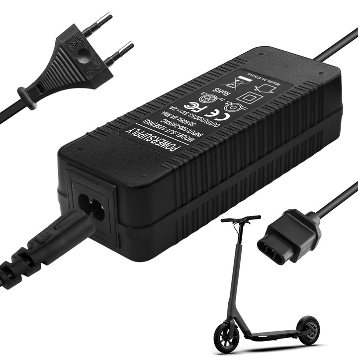 53.5V 2A Ladegerät für NIU KQI2 KQI3, Akku Elektroroller Lader, EU-Stecker Scooter Ladegerät für KQi