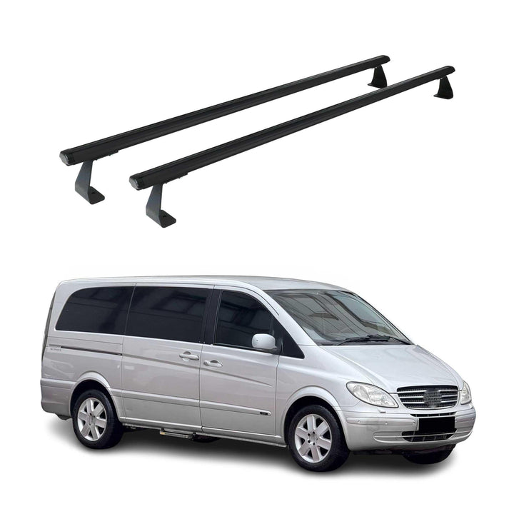 OMAC Heavy Duty Dachträger Querträger kompatibel mit Mercedes Vito W639 2003-2014 – 2 Stangen – Alum