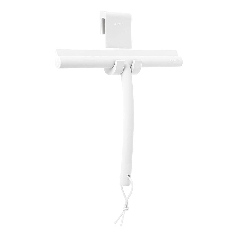 blomus Duschwischer -VIPO- Silikon | Weiss | H 25 cm x B 3 cm x T 24 cm, Weiss