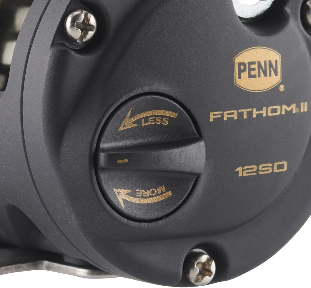 PENN Fathom II Star Drag Multirolle – Salzwasser-Angelrolle für Boots-, Küsten- und Kajakangeln 12|