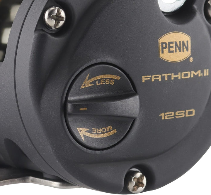 PENN Fathom II Star Drag Multirolle – Salzwasser-Angelrolle für Boots-, Küsten- und Kajakangeln 12|