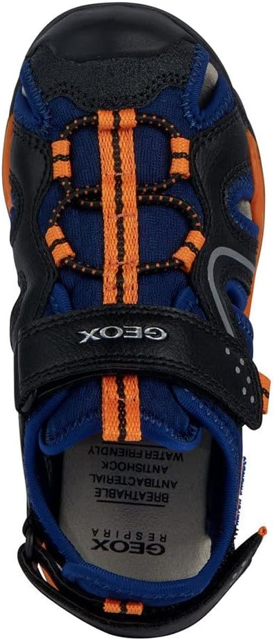 Geox Jungen J Borealis Boy Sandal 35 EU Navy Orange, 35 EU Navy Orange