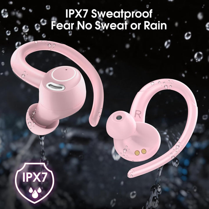 Csasan Bluetooth Kopfhörer Sport, in Ear Kopfhörer Kabellos Bluetooth 5.3 mit Ohrbügel, Hi-Fi Stereo