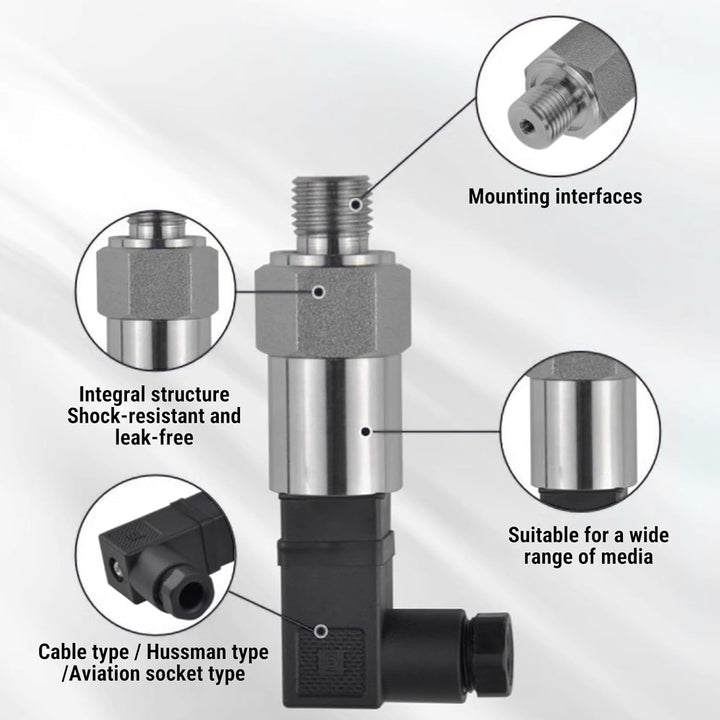 TICFOX 4-20mA Ausgang G1/4" Stromtyp Drucksensor Transmitter Druckschalter Silikon Drucktransmitter