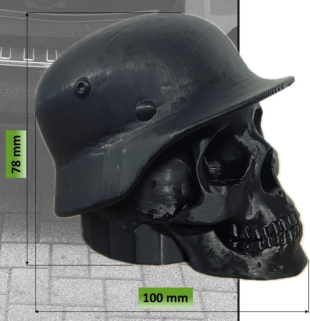 Generisch Anhängerkupplung Abdeckung Totenkopf - Kappe Schutzkappe für 50mm Kugelkopf Motiv: Skull H
