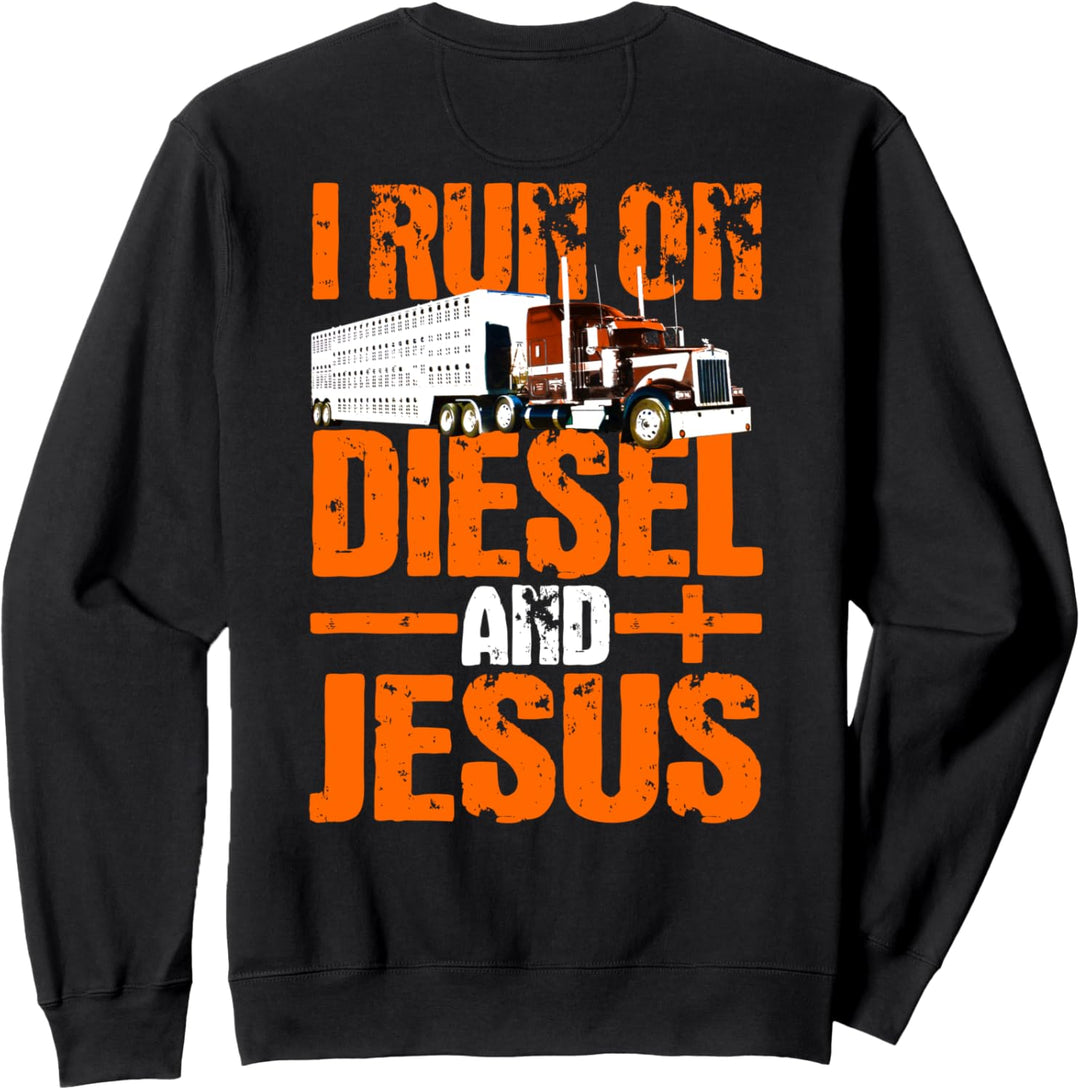 Trucker Design auf der Rückseite der Kleidung Sweatshirt